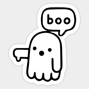 Funny Ghost Of Disapproval Boo! Sticker